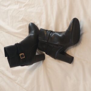 Over the ankle zip up boots. 8. Vegan leather